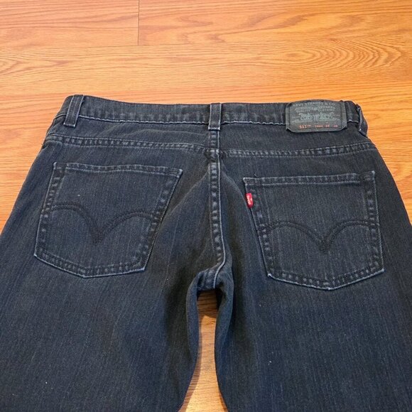 Levis 511 Boys Jeans Sz 16 Reg Black Night Skinny Fit Back to School 28x28 - Picture 13 of 15